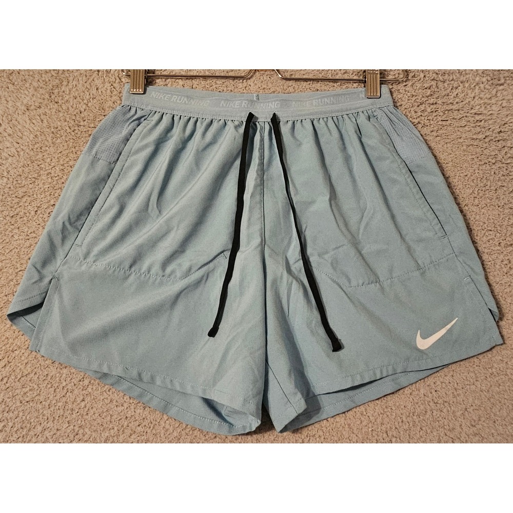 Nike Mens Dri-FIT Running Shorts Light Blue 5 Inch Inseam FN2992-464 Small
